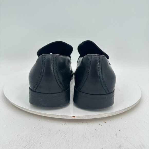 Gucci Men Size UK 8.5D US 9D Dark Black Leather Buckle Penny Loafer Dress Shoes main image 5